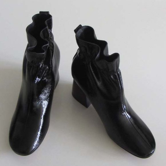 new CELINE Phoebe Philo patent ankle boots 38 8 US Italy - Picture 3 of 9